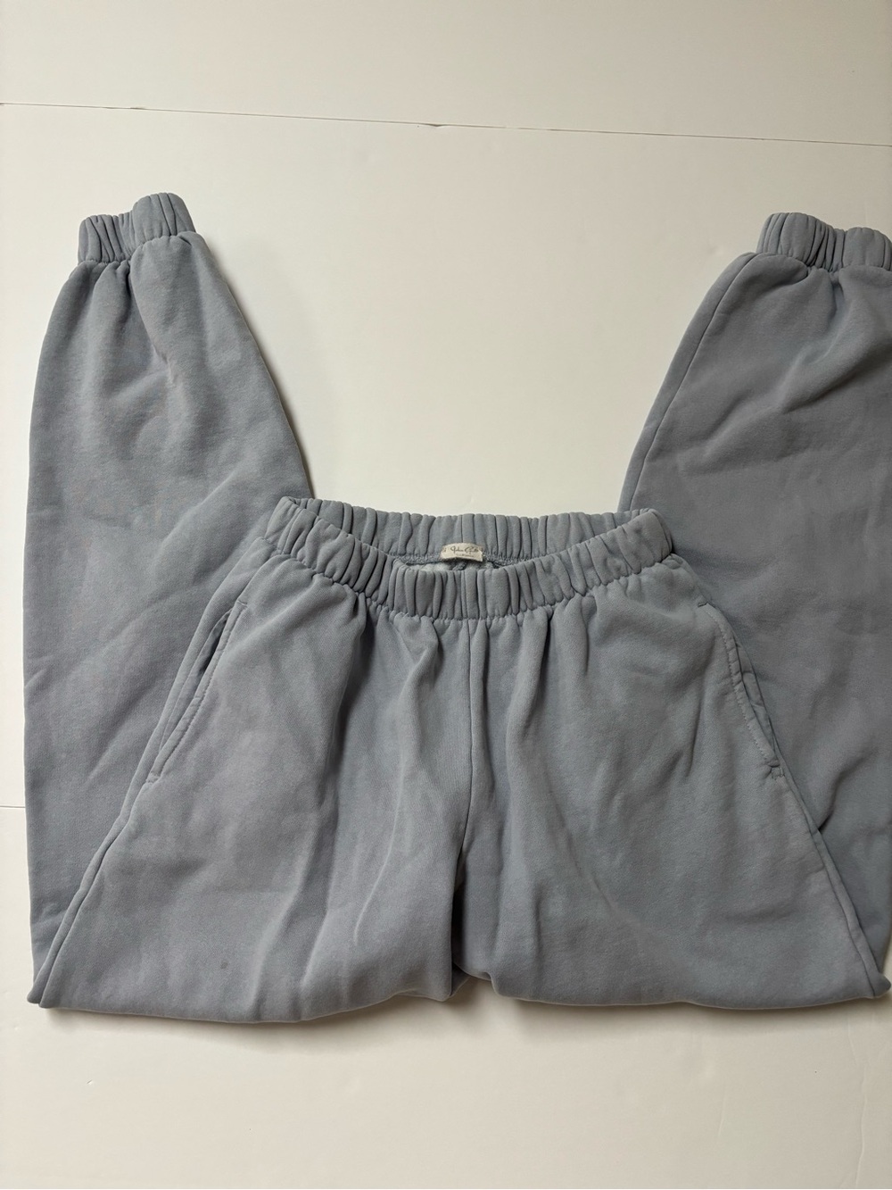 Brandy Melville Light Gray Elastic-Waist Jogger Pants